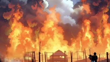 В Усть-Куде горят сельскохозяйственные постройки