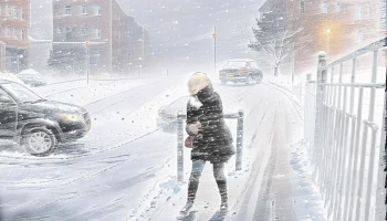 Пермь оказалась во власти мощного снежного циклона, который бушует уже около суток